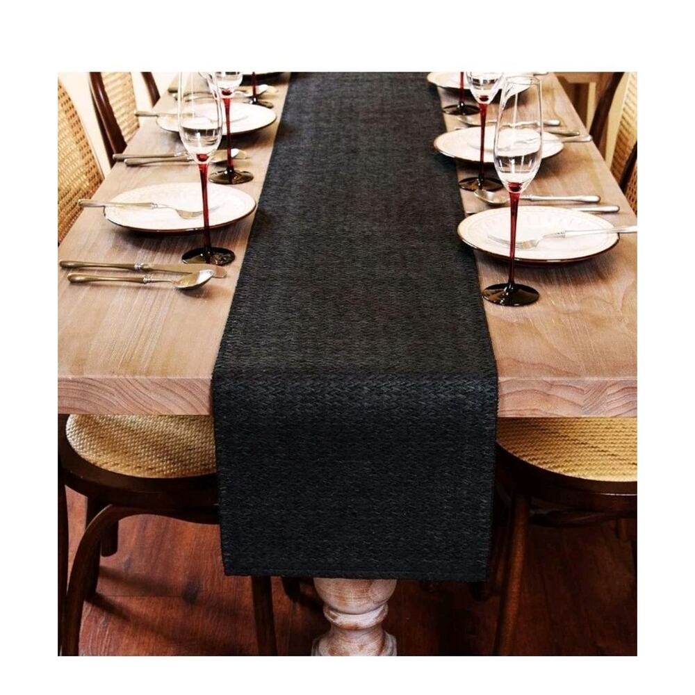 AHHFSMEI Natural Paper Braided Tablerunner 90 Inches Long for Dining Tables... - Picture 3 of 6